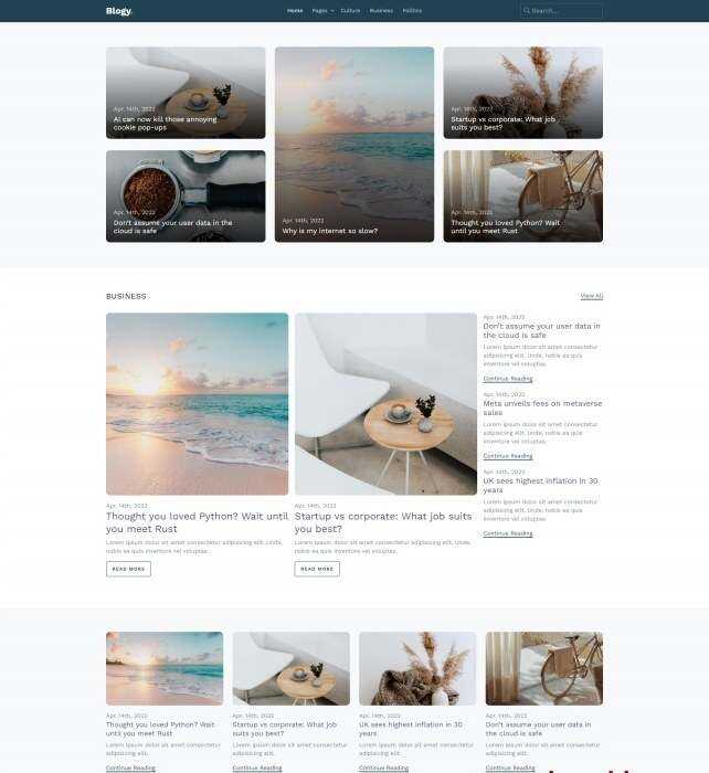 HTML5博客资讯新闻分享网站模板 - 简单网创项目资源网