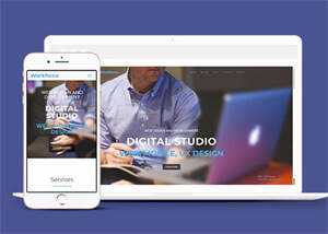 简洁网页设计工作室网站模板 - 简单网创项目资源网
