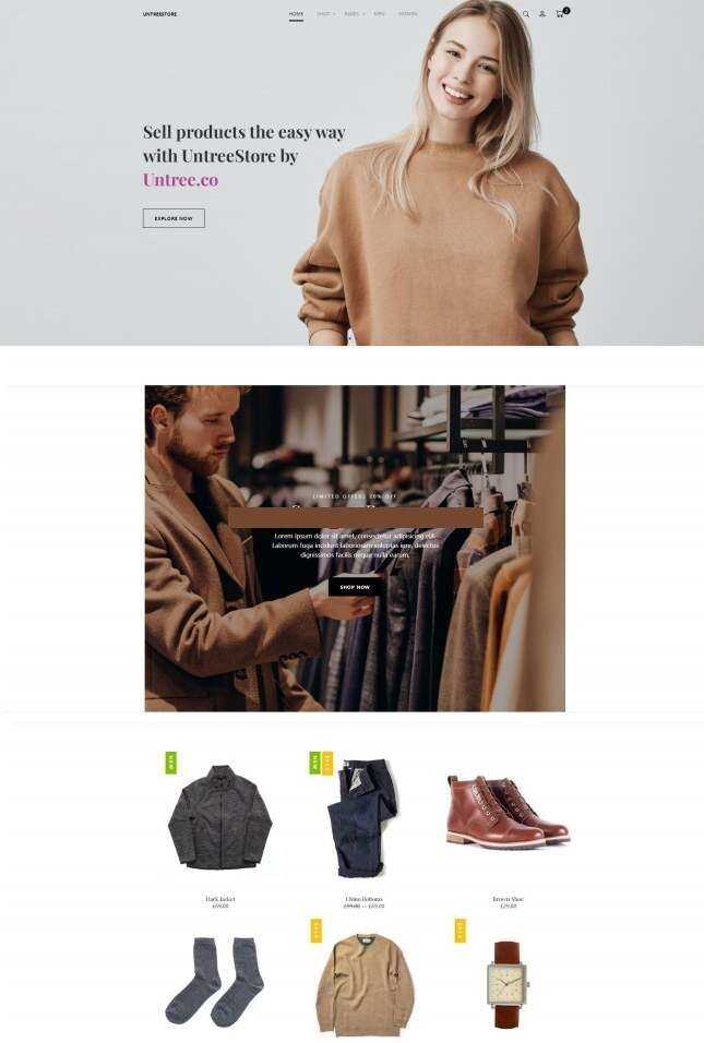 时尚服饰单品销售服务网站html模板 - 简单网创项目资源网