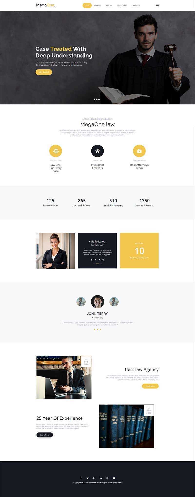 法律咨询服务机构HTML5网站模板 - 简单网创项目资源网