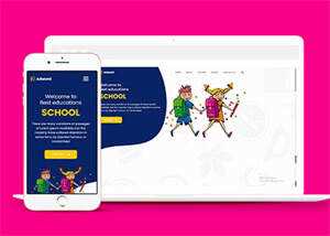 宽屏儿童幼教培训机构网站模板 - 简单网创项目资源网