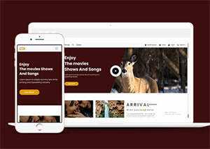 宽屏电影预告片类网站模板下载 - 简单网创项目资源网