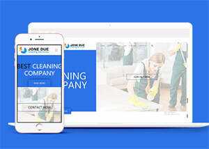 宽屏保洁家政公司网站模板下载 - 简单网创项目资源网