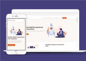 数字产品科技展示响应式网页模板下载 - 简单网创项目资源网