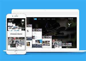 大气简约轮滑培训公司网站模板 - 简单网创项目资源网