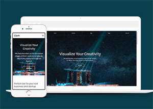 响应式简洁导航全屏响应式模板 - 简单网创项目资源网