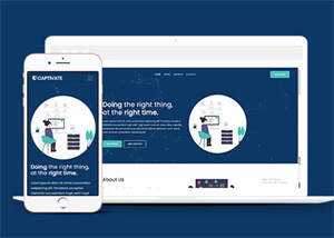 简洁公司项目投资类网站模板下载 - 简单网创项目资源网