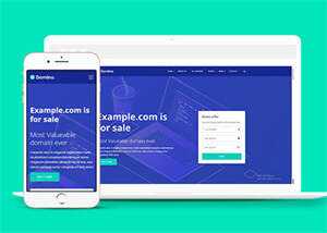 宽屏域名服务代理商HTML5模板下载 - 简单网创项目资源网