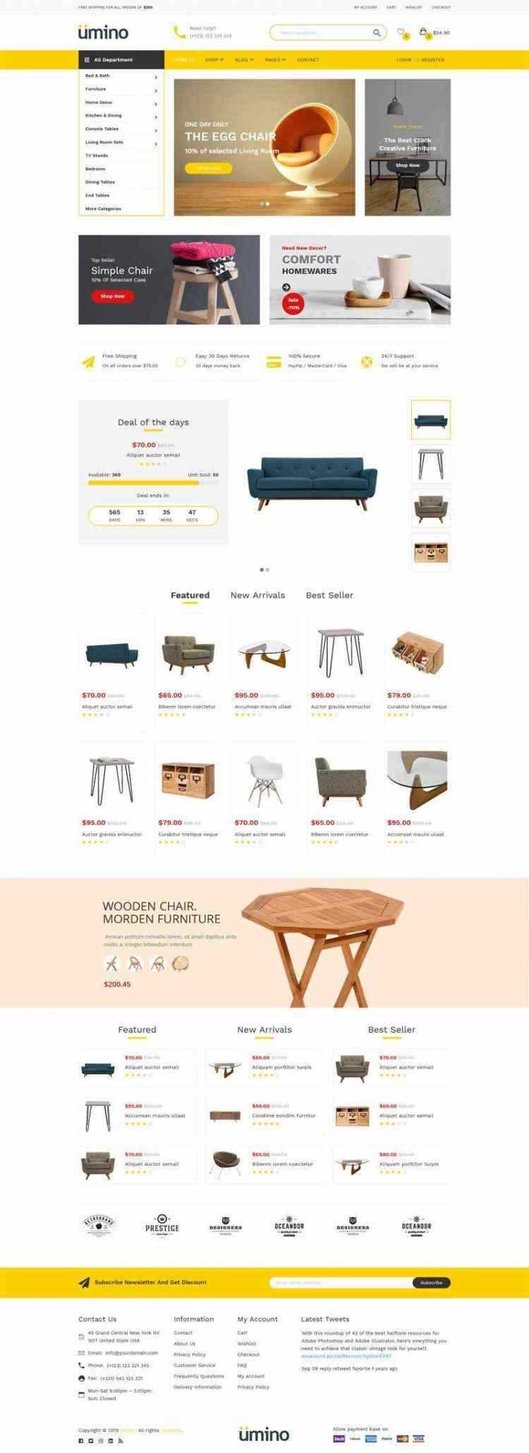 Bootstrap4响应式室内家具家居用品电商销售商城 - 简单网创项目资源网