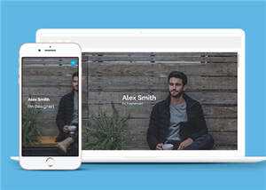 个人职业技能工作经历响应式网页模板 - 简单网创项目资源网