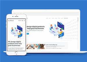 企业商业投资机构自适应网站模板下载 - 简单网创项目资源网