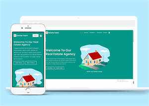 绿色房地产经纪公司网页模板下载 - 简单网创项目资源网