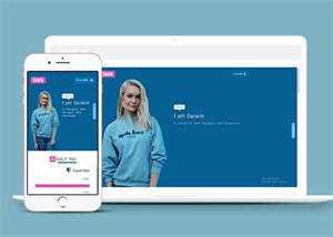 蓝色大气设计CSS3单页模板下载 - 简单网创项目资源网