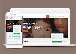 宽屏贫困儿童捐献HTML模板 - 简单网创项目资源网