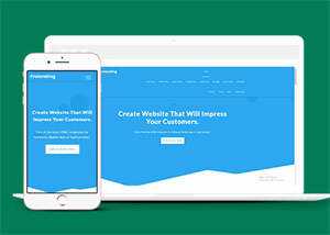 蓝色云服务器HTML网站模板 - 简单网创项目资源网