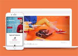 简洁耳机生产企业网站模板下载 - 简单网创项目资源网