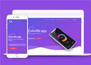 宽屏APP项目展示响应式网页模板下载 - 简单网创项目资源网