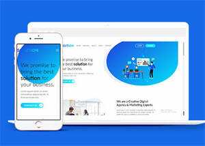 简洁大气炫彩设计公司网站模板 - 简单网创项目资源网