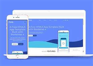 Bootstrap4手机APP网站模板源码 - 简单网创项目资源网