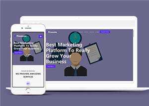 简约业务服务展示响应式网页模板下载 - 简单网创项目资源网