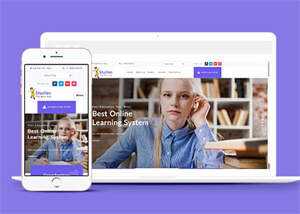 紫色英语在线教育网站模板下载 - 简单网创项目资源网