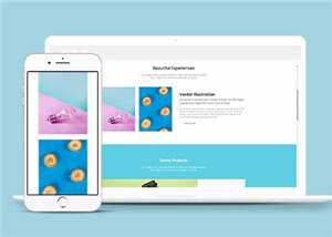 简约创意产品时尚展示响应式网页模板下载 - 简单网创项目资源网