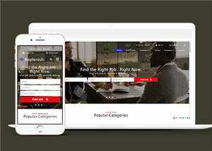 简洁企业求职展示公布源码模板下载 - 简单网创项目资源网