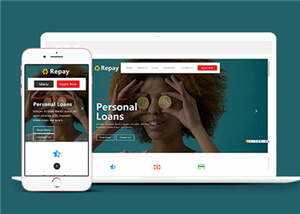 宽屏借贷企业服务响应式网页模板下载 - 简单网创项目资源网