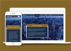 宽屏都市切换介绍响应式网页模板下载 - 简单网创项目资源网