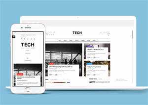 互联网科技媒体HTML网站模板 - 简单网创项目资源网