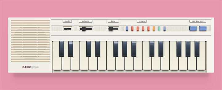 css3复古老式电子琴图形样式特效 - 简单网创项目资源网