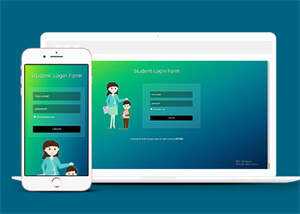 宽屏教育网站会员登录模板下载 - 简单网创项目资源网