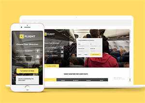 宽屏航空公司机票预订官网模板 - 简单网创项目资源网