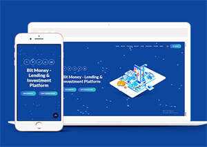 蓝色比特货币贷款网站模板源码 - 简单网创项目资源网