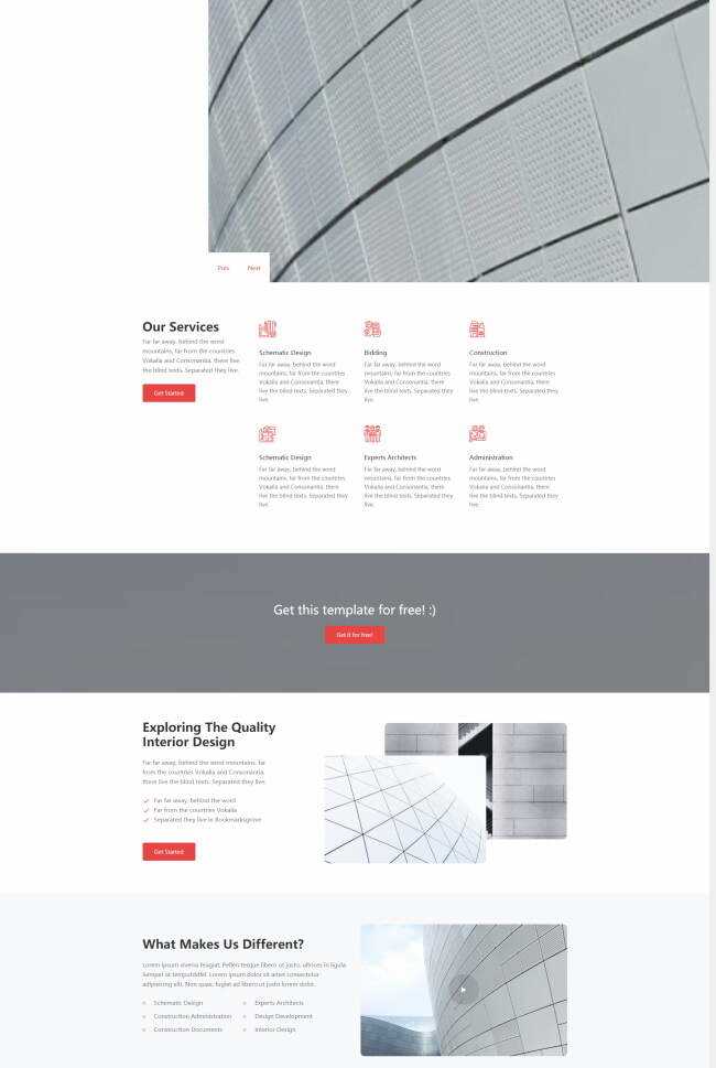 现代建筑公司宣传网站html模板 - 简单网创项目资源网