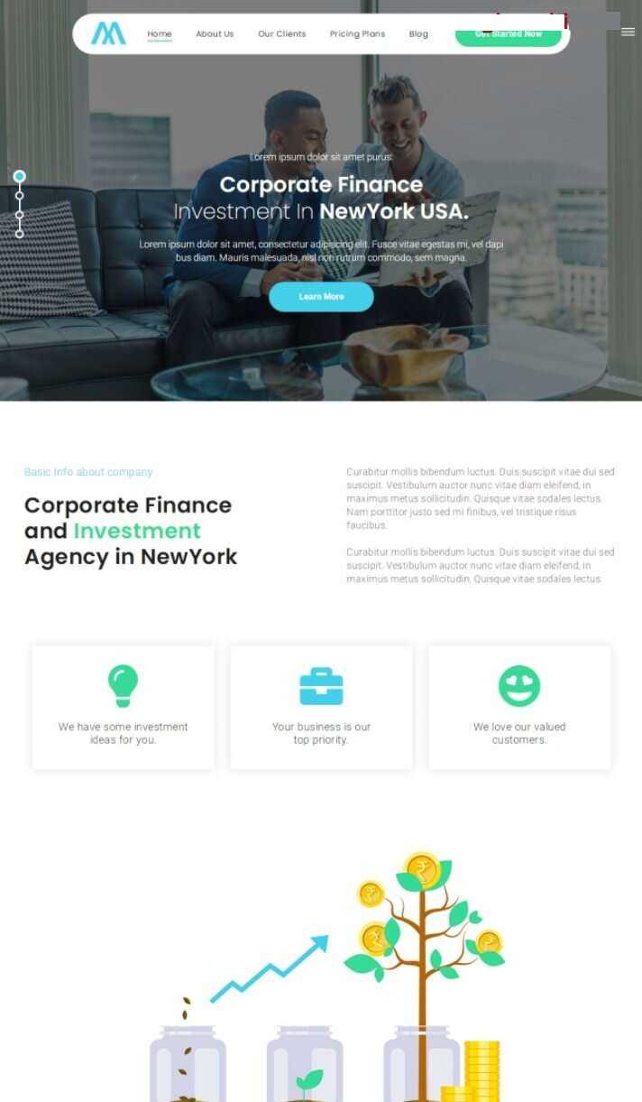 HTML5融资开发机构网站模板 - 简单网创项目资源网