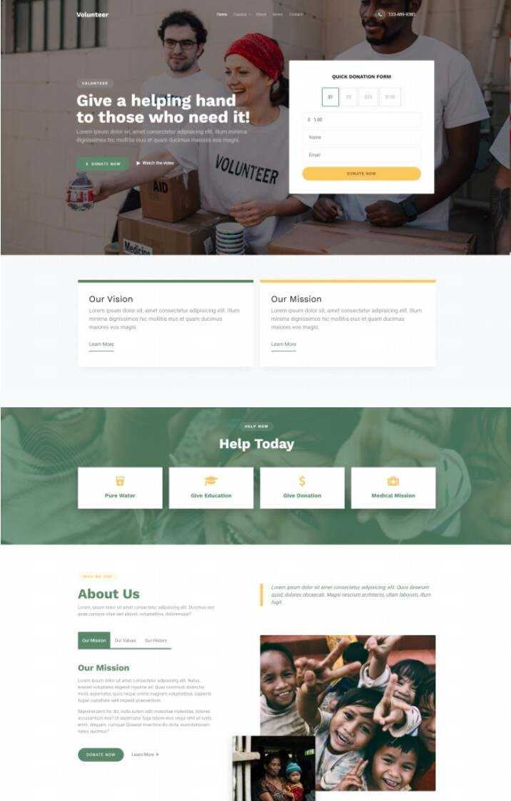 慈善机构宣传服务网站html模板 - 简单网创项目资源网