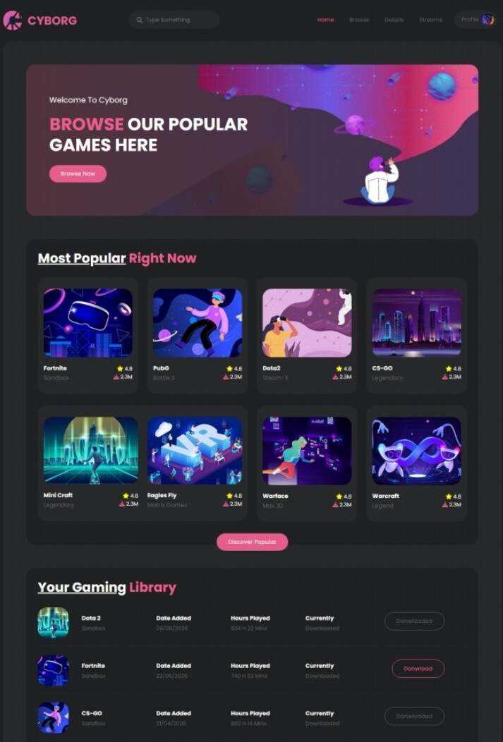 HTML5热门游戏体验宣传网站模板 - 简单网创项目资源网