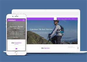 宽屏欧美旅游公司网站模板下载 - 简单网创项目资源网