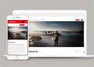 海上冲浪旅游项目网站模板下载 - 简单网创项目资源网