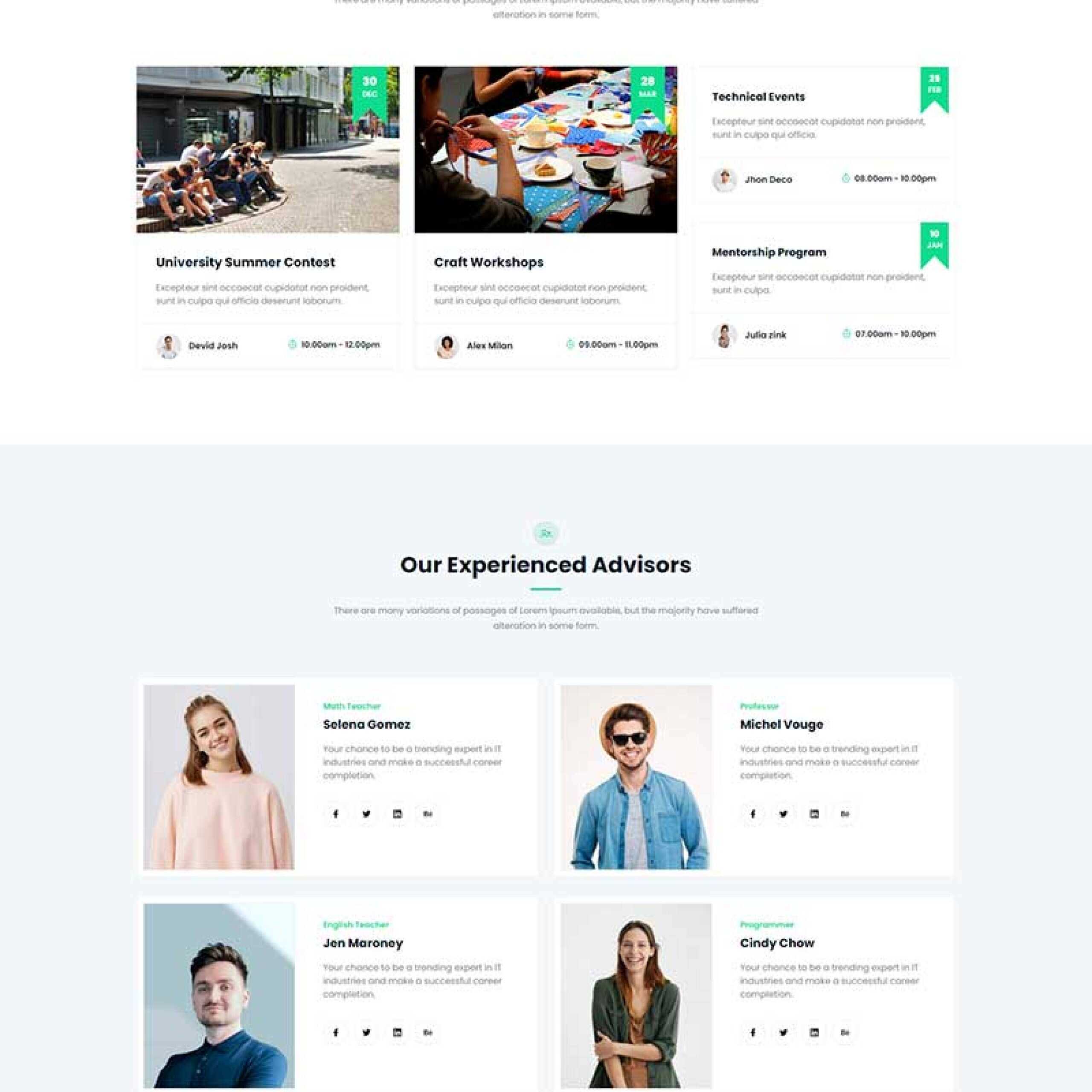 绿色响应式在线课程教育HTML5网站模板 - 简单网创项目资源网