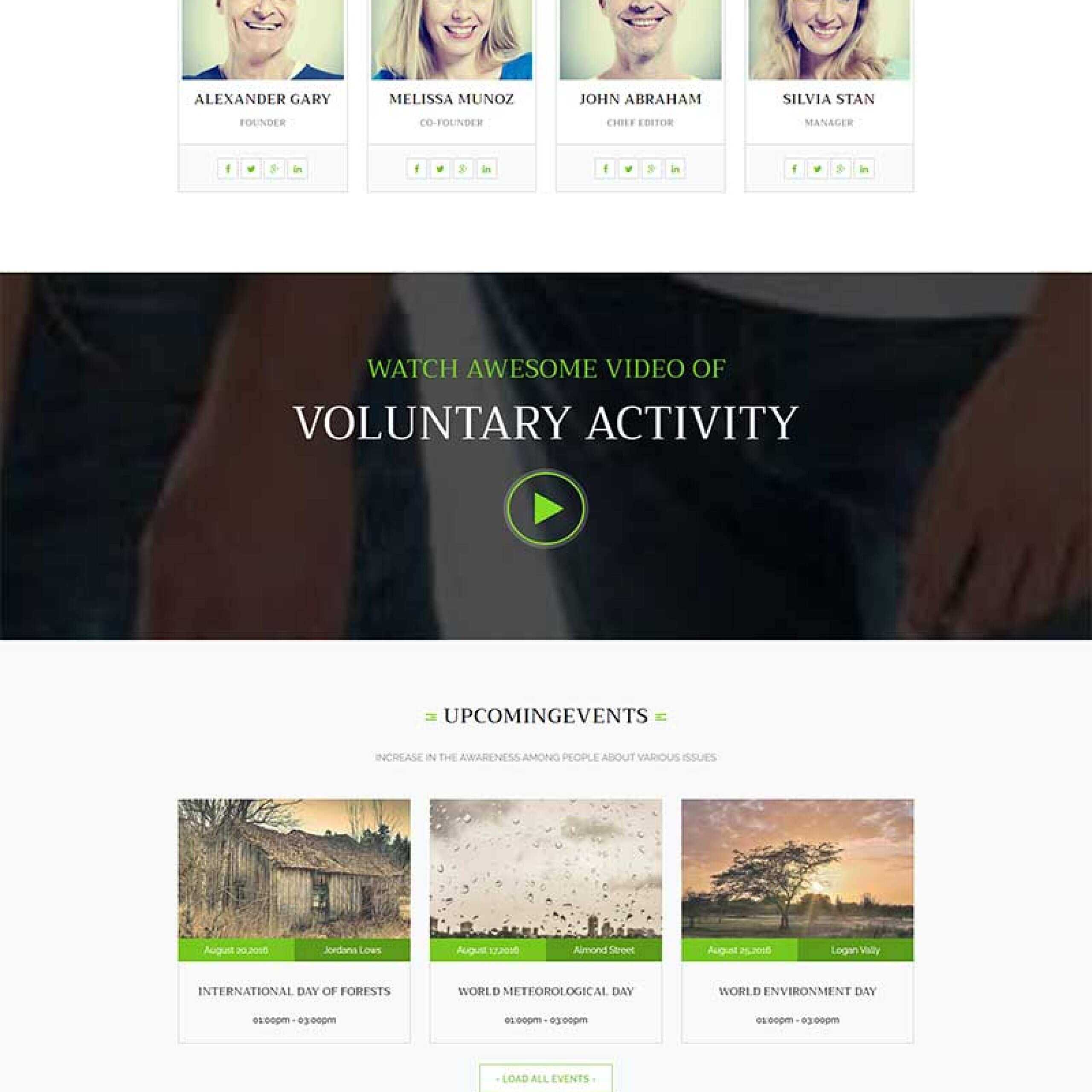 绿色环保公益网站html模板 - 简单网创项目资源网