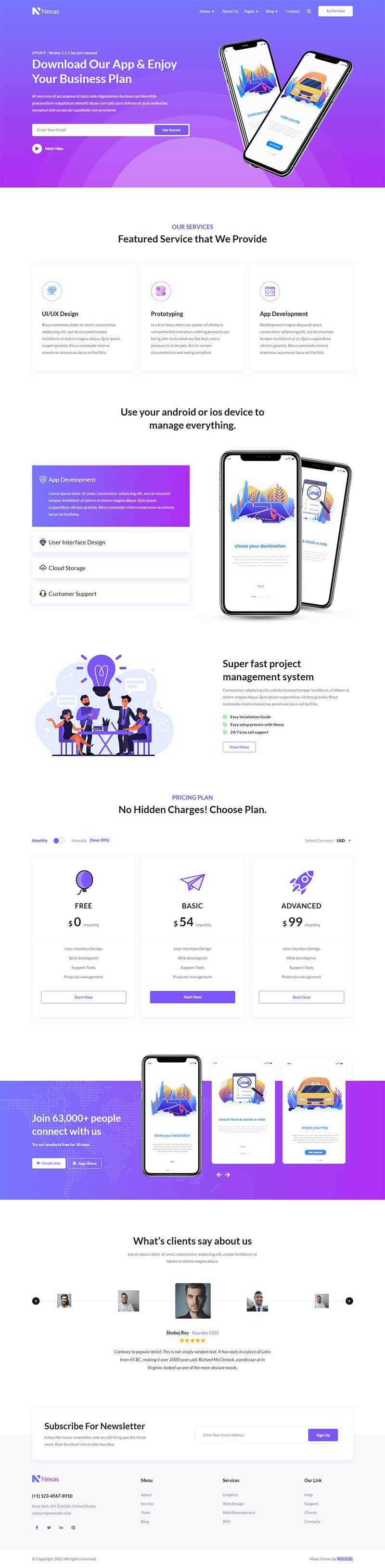 多用途app软件业务介绍官网模板 - 简单网创项目资源网