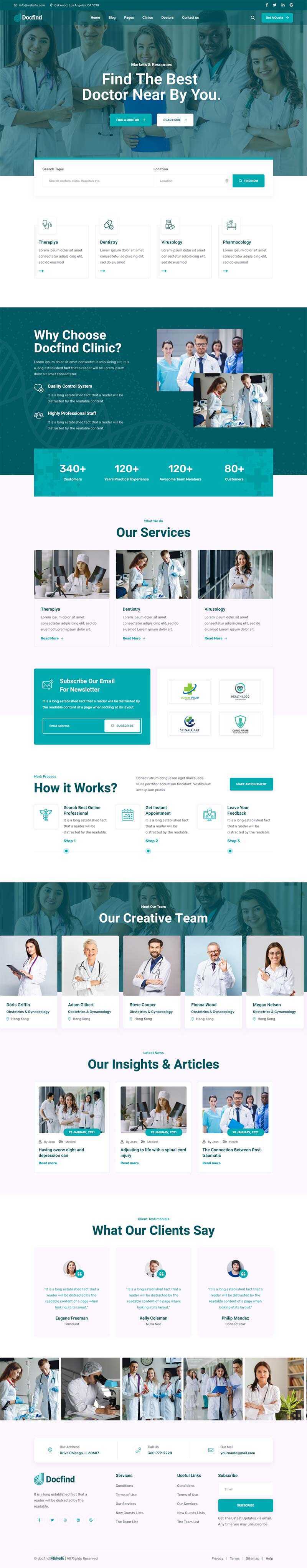 响应式在线医生咨询服务主页HTML模板 - 简单网创项目资源网