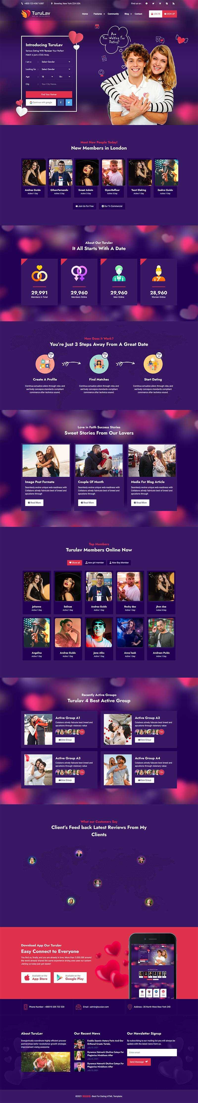 bootstrap交友社交平台响应式网站html模板 - 简单网创项目资源网