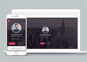 侧边栏导航简历介绍类网站模板 - 简单网创项目资源网