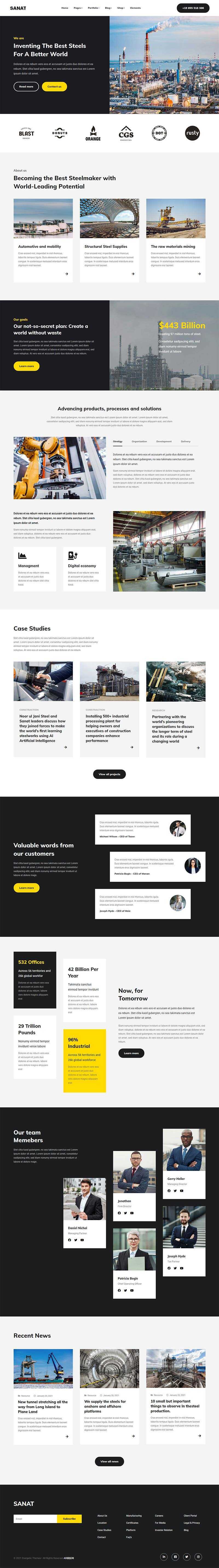 bootstrap重工业集团企业官网html5模板 - 简单网创项目资源网