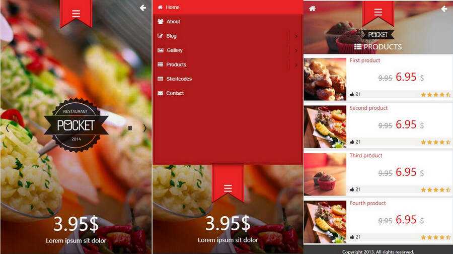 微官网美食订餐HTML5触屏订餐模板源码 - 简单网创项目资源网