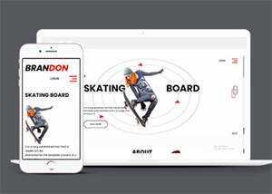 宽屏滑板体育产品企业网站模板 - 简单网创项目资源网