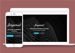 平面设计创意工作室响应式网页模板 - 简单网创项目资源网